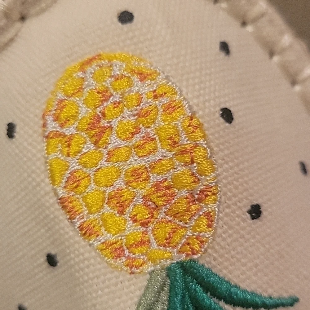 NEW! LOFT Pineapple Embroidered Espadrille Flats Flaxen Beige 6.5.